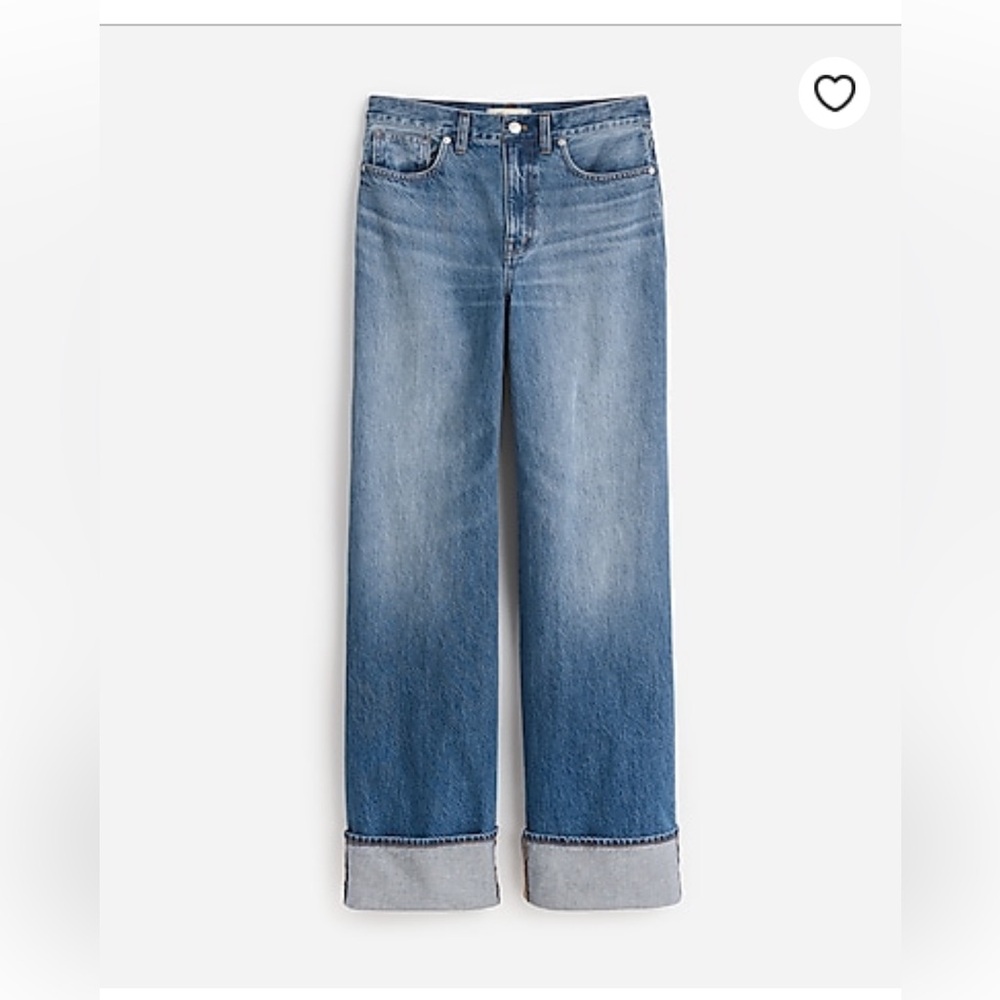 Madewell super wide fannin wash denim jeans